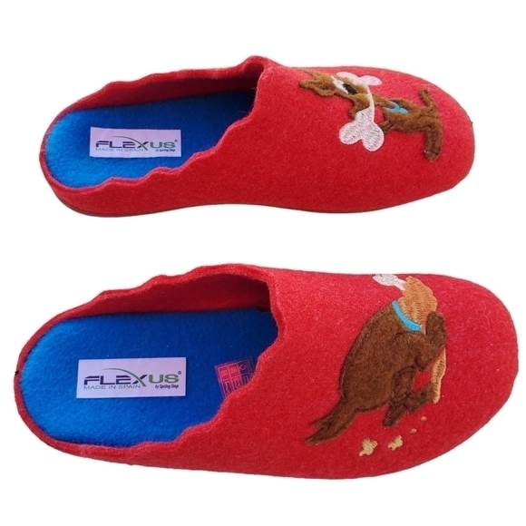 HTF Flexus by Spring Step sz EU40 US9 Dog Lovers wool slippers shoes Scooby Dane - Picture 5 of 14